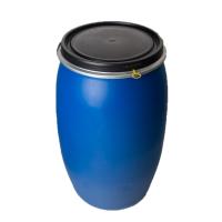 Бочка пластиковая 227 литров (непищевая) синяя с кольцом от интернет-магазина santehnicplus.ru 