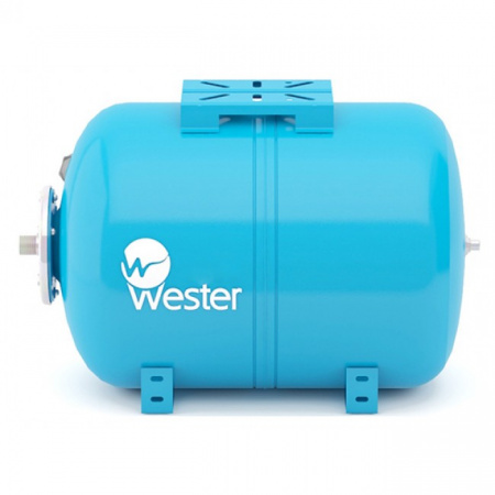 Гидроаккумулятор Wester WAO 50 (синий) горизонтальный от интернет-магазина santehnicplus.ru 